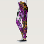 Dot Mandala Flower Blue Pink and Yellow Leggings (Links)