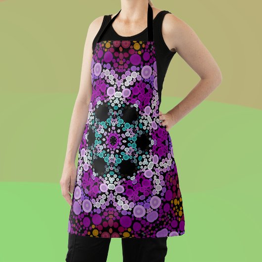 Dot Mandala Flower Blue Pink and Yellow Schort