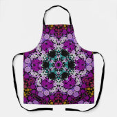 Dot Mandala Flower Blue Pink and Yellow Schort (Voorkant)