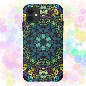 Dot Mandala Flower Blue Yellow and Paars Case-Mate iPhone Case