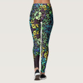 Dot Mandala Flower Blue Yellow and Paars Leggings (Achterkant)