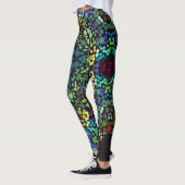 Dot Mandala Flower Blue Yellow and Paars Leggings (Links)
