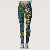 Dot Mandala Flower Blue Yellow and Paars Leggings (Voorkant)