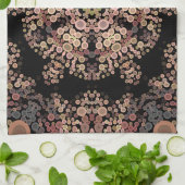 Dot Mandala Flower Brown and Grey Theedoek (Gevouwen)