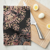 Dot Mandala Flower Brown and Grey Theedoek (Quarter Fold)