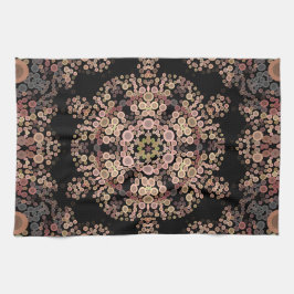 Dot Mandala Flower Brown and Grey Theedoek