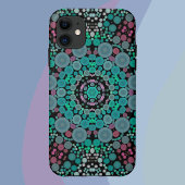 Dot Mandala Flower Green Blue en Red Case-Mate iPhone Case