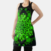 Dot Mandala Flower Green en Black Schort (Insitu)