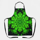 Dot Mandala Flower Green en Black Schort (Voorkant)