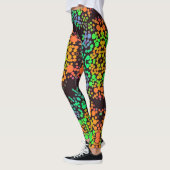 Dot Mandala Flower Green Oranje and Blue Leggings (Links)