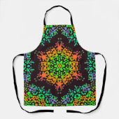 Dot Mandala Flower Green Oranje and Blue Schort (Voorkant)