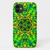 Dot Mandala Flower Green Oranje and Yellow Case-Mate iPhone Case (Achterkant)