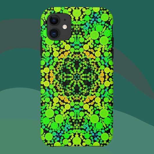Dot Mandala Flower Green Oranje and Yellow Case-Mate iPhone Case