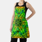 Dot Mandala Flower Green Oranje and Yellow Schort (Insitu)