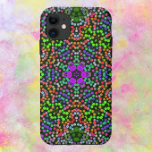 Dot Mandala Flower Green Paars en Oranje Case-Mate iPhone Case