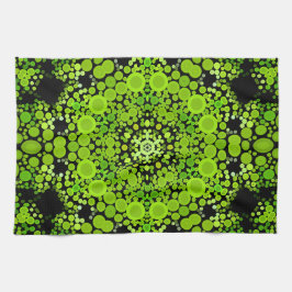 Dot Mandala Flower Green Theedoek