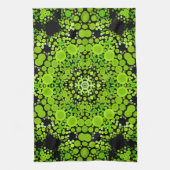 Dot Mandala Flower Green Theedoek (Verticaal)