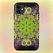 Dot Mandala Flower Green Yellow and Paars Case-Mate iPhone Case
