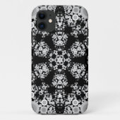 Dot Mandala Flower Grey and Black Case-Mate iPhone Case (Achterkant)