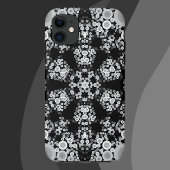 Dot Mandala Flower Grey and Black Case-Mate iPhone Case
