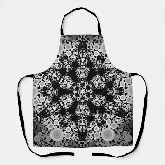 Dot Mandala Flower Grey and Black Schort (Voorkant)