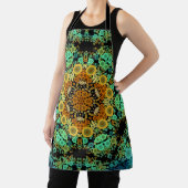 Dot Mandala Flower Oranje Green and Blue Schort (Insitu)