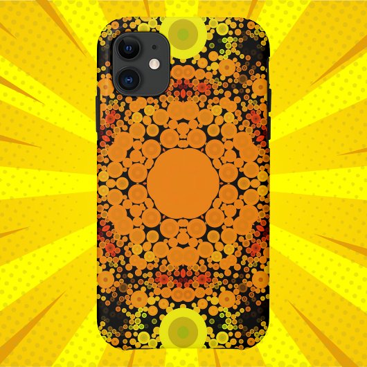 Dot Mandala Flower Oranje Yellow and Green Case-Mate iPhone Case