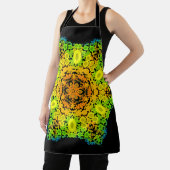 Dot Mandala Flower Oranje Yellow Green and Blue Schort (Insitu)