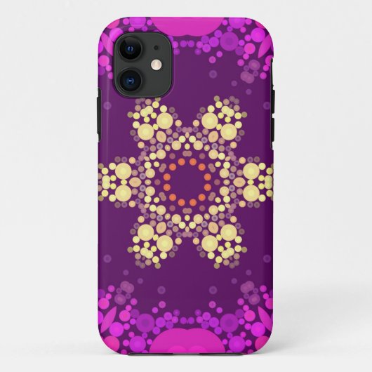 Dot Mandala Flower Pink and Yellow Case-Mate iPhone Case (Achterkant)
