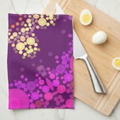 Dot Mandala Flower Pink and Yellow Theedoek (Quarter Fold)