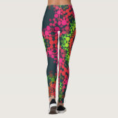 Dot Mandala Flower Pink Green en Oranje Leggings (Achterkant)