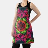 Dot Mandala Flower Pink Green en Oranje Schort (Insitu)