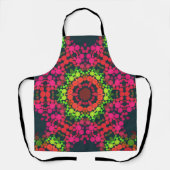 Dot Mandala Flower Pink Green en Oranje Schort (Voorkant)