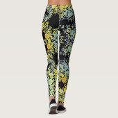 Dot Mandala Flower Yellow Blue en Grey Leggings (Achterkant)