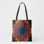 Dot Mandala Flower Yellow Blue en Red Tote Bag (Voorkant)