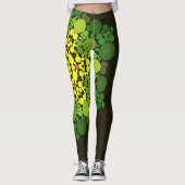 Dot Mandala Flower Yellow en Green Leggings (Voorkant)