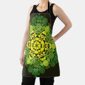 Dot Mandala Flower Yellow en Green Schort (Insitu)