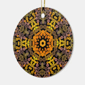 Dot Mandala Flower Yellow en Paars Keramisch Ornament (Links)
