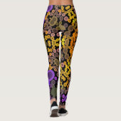 Dot Mandala Flower Yellow en Paars Leggings (Achterkant)