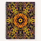 Dot Mandala Flower Yellow en Paars Notitieboek (Voorkant)