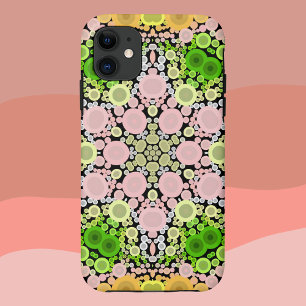 Dot Mandala Flower Yellow Green and Pink Case-Mate iPhone Case