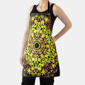 Dot Mandala Flower Yellow Paars and Black Schort (Insitu)
