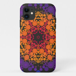 Dot Mandala Flower Yellow Paars and Blue Case-Mate iPhone Case