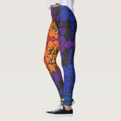 Dot Mandala Flower Yellow Paars and Blue Leggings (Links)