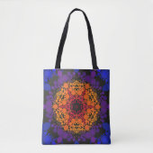 Dot Mandala Flower Yellow Paars and Blue Tote Bag (Voorkant)