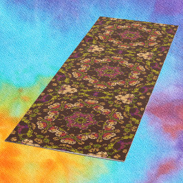 Dot Mandala Geel Paarse en Sinaasappel Yogamat