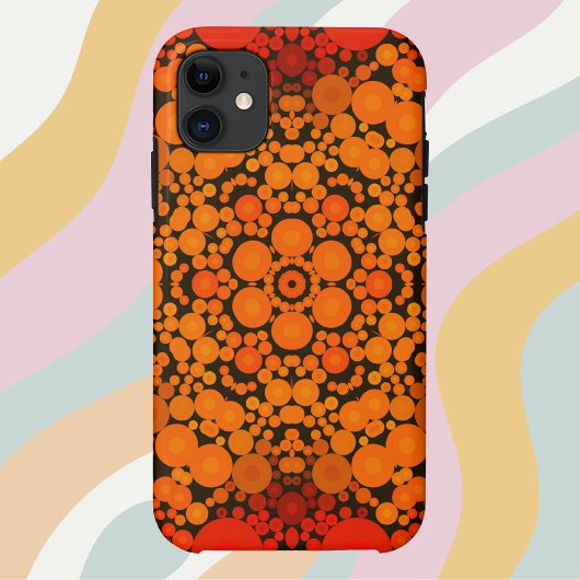 Dot Mandala Oranje en zwart Case-Mate iPhone Case