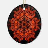 Dot Mandala Oranje en zwart Keramisch Ornament (Links)