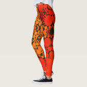 Dot Mandala Oranje en zwart Leggings (Links)