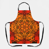 Dot Mandala Oranje en zwart Schort (Voorkant)